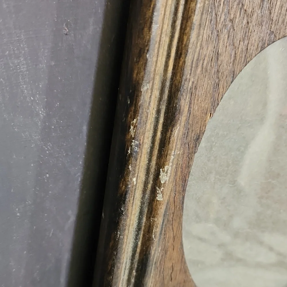 Vintage Wooden Double Oval Picture Frame